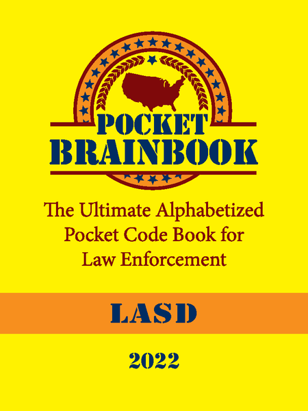 LASD Pocket Brainbook - 2022 - AVAILABLE AGAIN FOR A LIMITED TIME - RE